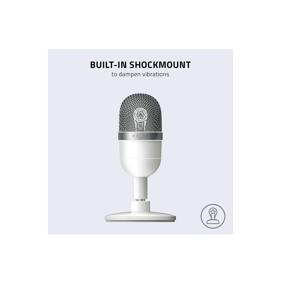 Razer Seiren Mini - Ultra-Compact Condenser Microphone - Mercury in Qatar Razer Seiren Mini - Ultra-Compact Condenser Microphone - Mercury in Qatar